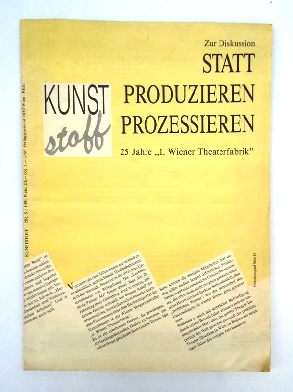 Verein SchauPlatz zeitgenössischer Kunst (Hg.)  Kunststoff. Nr. 5 (März 1991). 