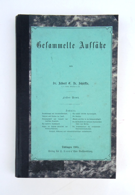 Schäffle, Albert E. Fr.  Gesammelte Aufsätze. Erster Band (von 2). 