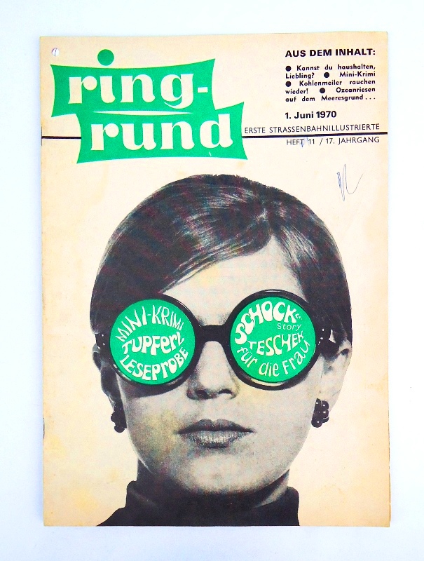 Straßenbahnzeitung 1970 -  ring-rund. Erste Straßenbahnillustrierte. Heft 11/17. Jahrgang (1. Juni 1970). 