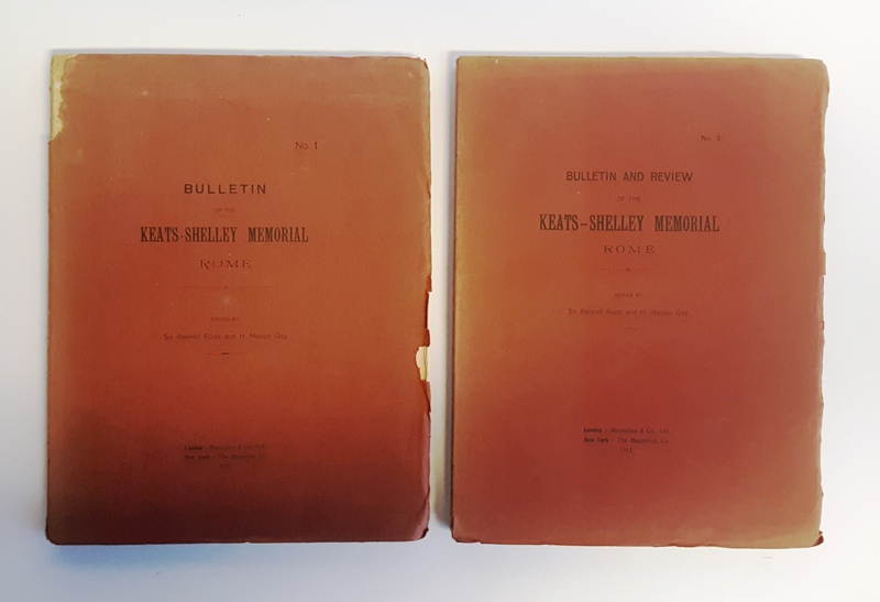 Rodd, Rennell (Ed.) / Gay, Nelson (Ed.)  Bulletin of the Keats-Shelley Memorial, Rome. No. 1-2. 