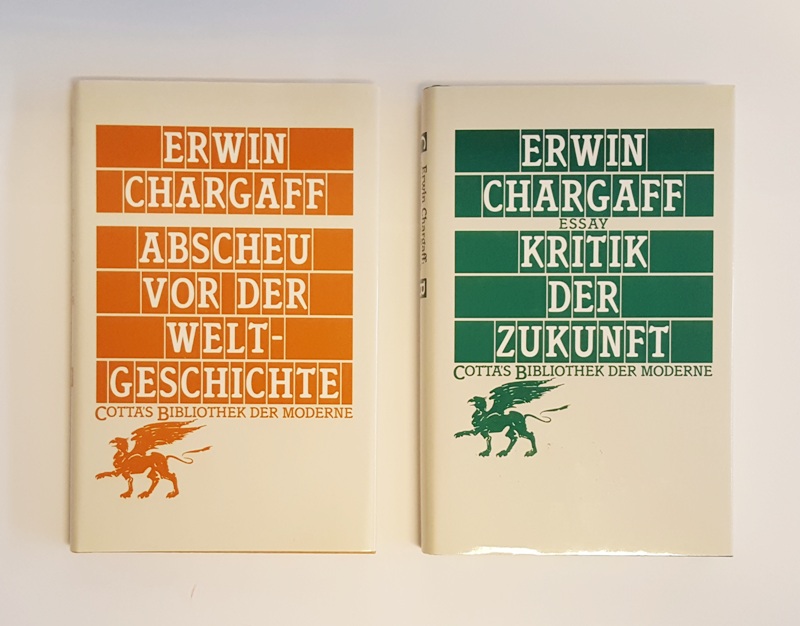 Chargaff, Erwin  2 Bände - 1. Kritik der Zukunft. 2. Aufl. - 2. Abscheu vor der Weltgeschichte. Fragmente vom Menschen. 