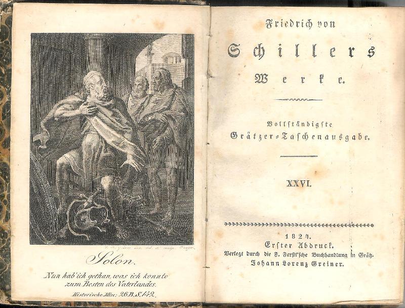 Schiller, Friedrich von  Historische Miscellen. 1788-1797. 3 Bändchen in 1 Band. 