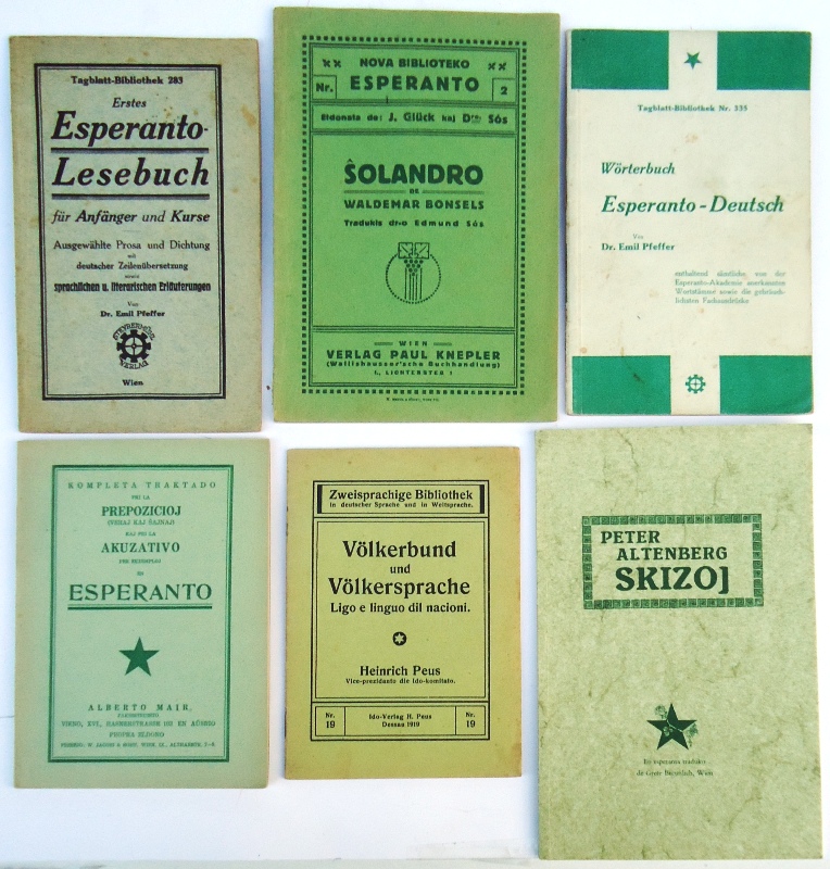 Esperanto -  6 Bände Konvolut. 