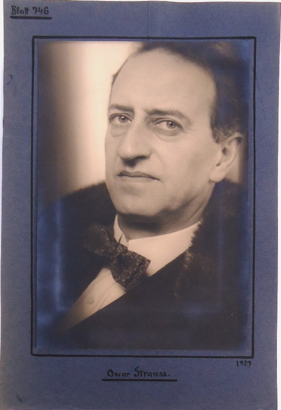 Löwy, Franz  Photographie Oscar Strauss. Gelatinesilber, 22 x 15 cm. 