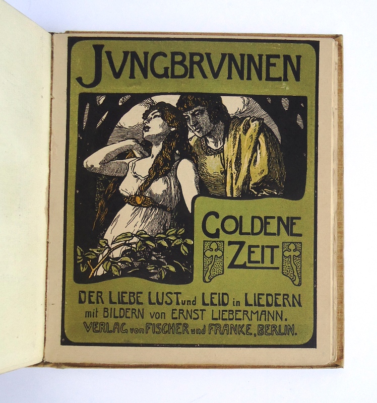 Jungbrunnen - Kuithan, Erich / Volkmann, Hans / Bek-Gran, Hermann / Stassen, Franz / Liebermann, Ernst (Illustr.)  Deutsche Lieder. 5 Bände in 1 Band. 