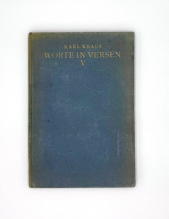 Kraus, Karl  Worte in Versen VIII. 