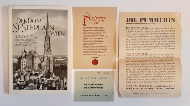 Stephansdom + Ephemera -  Der Dom zu St. Stephan. Festschrift zur Wiedereröffnung des albertinischen Chors. 