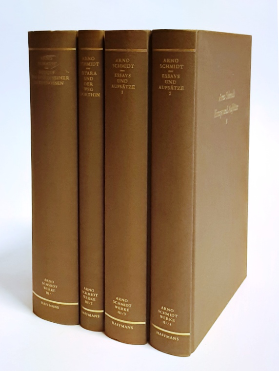Schmidt, Arno  Werke. Werkgruppe III (Essays und Biographisches). Bd. 1-4. Bargfelder Ausgabe. 