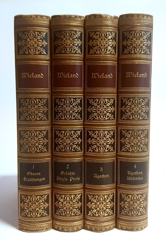 Wieland, Christoph Martin  Wielands Werke. Komplett in 4 Bänden. Kritisch durchgesehene und erläuterte Ausgabe. 