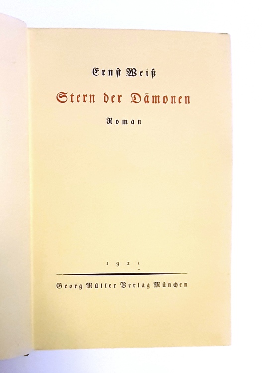 Weiß, Ernst  Stern der Dämonen. Roman. 