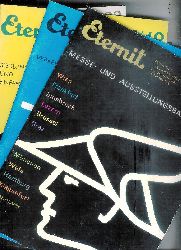 Eternit -  Zeitschrift der Eternit-Werke Ludwig Hatschek Vcklabruck 1961/1962. 4 Nummern: Verkehrsbauten / Messe- und Ausstellungsbauten / Fassaden / Siedlunge und Einfamilienhuser. 