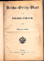 Reichsgesetzblatt (sterreich)  Reichs-Gesetz-Blatt fr das Kaiserthum Oesterreich. Jahrgang 1868. 