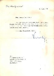Kirchschlger, Rudolf  Maschinengeschriebener Brief von Bundesprsident Rudolf Kirchschlger an Hildegard Apfel, 2. VIII. 1984. 