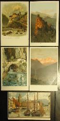 Trentino - Bozen - Gardasee - Kunstanstalt Ottmar Zieher  5 farblithographierte Kuenstlerpostkarten von Ottmar Zieher. 