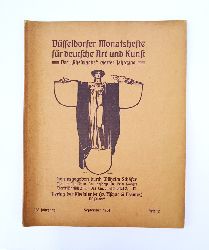 Schfer, Wilhelm (Hg.)  Dsseldorfer Monatshefte fr deutsche Art und Kunst. IV. Jahrgang, September 1904, Heft 12. 