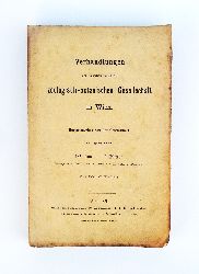 K. k. Zoologische-botanische Gesellschaft in Wien  Verhandlungen der k k. zoologisch-botanischen Gesellschaft in Wien. Jahrgang 1875. XXV. Band - II. Halbjahr. 