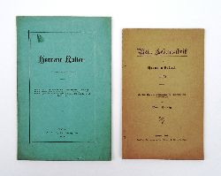 Rollett, Hermann - 2 Bnde  1. Tausig, Paul: Mein Lebensabri (1908). - 2. Hermann Rollett. Biographische Skizze (1874). 