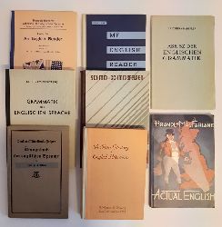 Konvolut aus Schulbüchern für Englischunterricht  8 Bände Englischunterricht. 1922 - 1959. 
