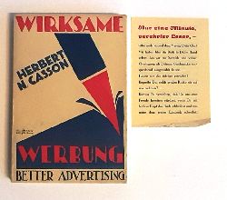 Casson, Herbert  Wirksame Werbung. (Better Advertising). 