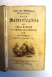 Malerlexikon 1796 - Winckelmann, Ludwig von  Ludwig von Winckelmanns Edlen auf Uermitz, neues Mahlerlexikon zur nhern Kenntni alter und neuer guter Gemhlde, nebst einem Anhnange von Monogrammen. 