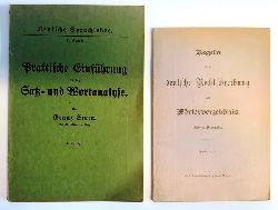 Deutschunterricht - Stein, Franz  1 Bnde - 1. Regeln fr die deutsche Rechtschreibung nebst Wrterverzeichnes 1914. - 2.Praktische Einfhrung in die Satz- und Wortanalyse. 