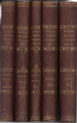 Kürschner, Joseph / Bobertag, Felix (Hrsg.)  Wilhelm Hauffs Werke. Teil I - III  (5 Bände) 