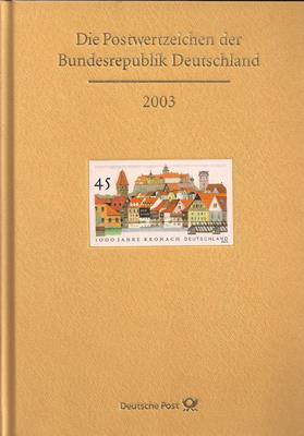 Deutsche Post AG  Die Postwertzeichen der Bundesrepublik Deutschland 2003 incl. postfrischer Briefmarken (komplett) 