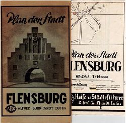 Alfred Burkhardt  Plan der Stadt Flensburg 