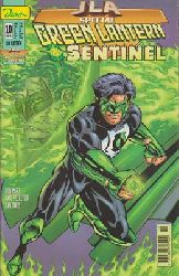 Marz, Ron / Paul Pelletier / Dan Davis  JLA Special #10 Green Lantern & Sentinel FEB 00 + Dino-Aufsteller # 25 