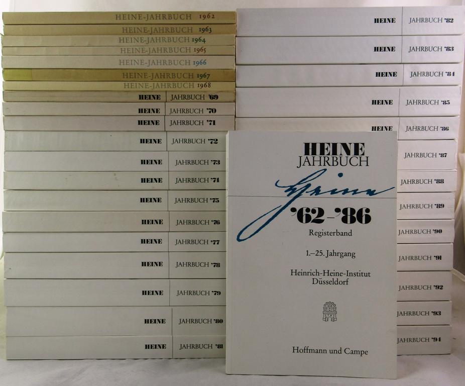 Kruse, Joseph A. (Hrsg.):  Heine-Jahrbuch.  Herausgegeben von A. Kruse u. a. Jahrgang  1962-2015 und Register zu Jahrgang 1-25. Zusammen 54 Bände. 