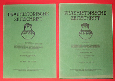 Unverzagt, Wilhelm (Hrsg.):  Praehistorische Zeitschrift. Bd. 19. 1928 in den Heften 1/2 und 3/4. 