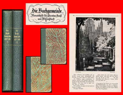 Schmidt, C. W. (Hrsg.):  Die Buchgemeinde. Monatshefte für Literatur, Kunst und Wissenschaft. Jg. 1927/28 in 2 Bd. 