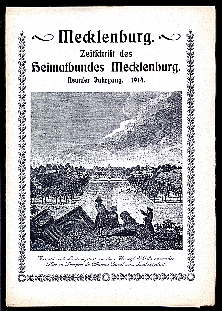   Mecklenburg. Zeitschrift des Heimatbundes Mecklenburg. 9. Jahrgang. (nur) Heft 3. 