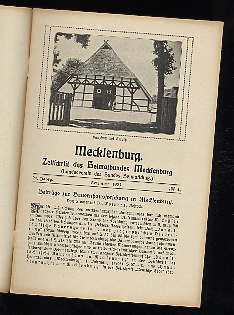   Mecklenburg. Zeitschrift des Heimatbundes Mecklenburg. 20. Jg. (nur) Heft 4. 