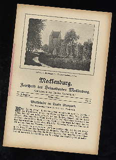  Mecklenburg. Zeitschrift des Heimatbundes Mecklenburg. 21. Jg. (nur) Heft 1. 