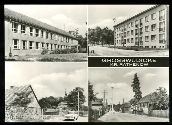   Grosswudicke Kr. Rathenow. Polytechnische Oberschule, Parkstraße, Am Kiesweg, Rathenower Straße. 