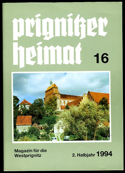   Prignitzer Heimat. Magazin für die Westprignitz 16. 2. Halbjahr 1994. 