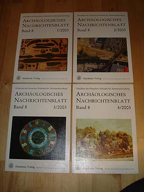   Archäologisches Nachrichtenblatt Bd. 8 (in 4 Heften). 