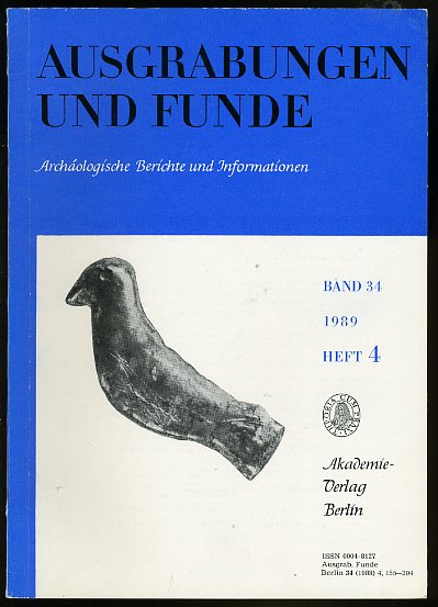   Ausgrabungen und Funde. Archäologische Berichte und Informationen. Bd. 34 (nur) Heft 4. (Sachsen-Anhalt Heft) 