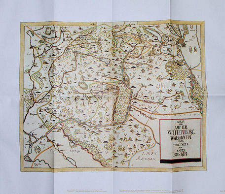   Karte. Ämter Wittenburg, Walsmühlen und ein Teil des Amtes Schwerin. Aus dem Mecklenburg-Atlas des Bertram Christian von Hoinckhusen (um 1700) 