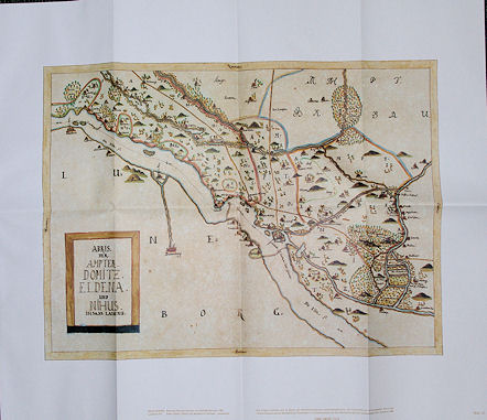   Karte. Ämter Dömitz, Eldena und Neuhaus ( in Sachsen-Lauenburg ). Aus dem Mecklenburg-Atlas des Bertram Christian von Hoinckhusen (um 1700) 