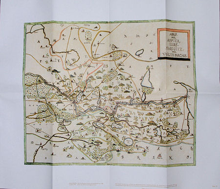   Karte. Ämter Lübz, Marnitz und Vogtei Parchim. Aus dem Mecklenburg-Atlas des Bertram Christian von Hoinckhusen (um 1700) 