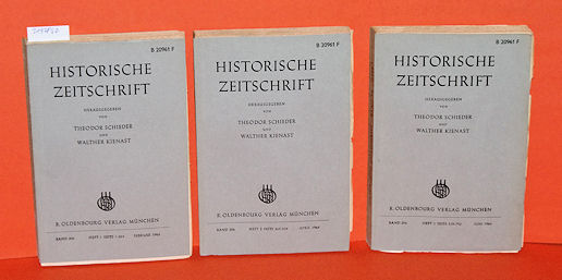 Schieder, Theodor und Walther Kienast (Hrsg.):  Historische Zeitschrift. Band 206 in 3 Teilbänden. 