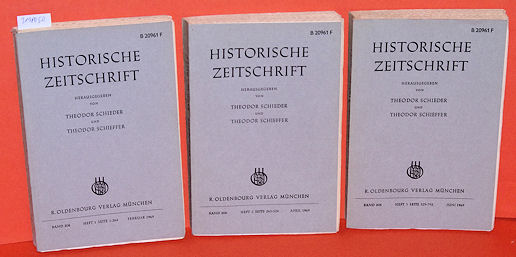 Schieder, Theodor und Theodor Schieffer (Hrsg.):  Historische Zeitschrift. Band 208 in 3 Teilbänden. 