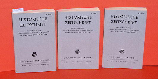 Schieder, Theodor und Theodor Schieffer (Hrsg.):  Historische Zeitschrift. Band 216 in 3 Teilbänden. 