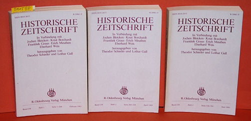 Schieder, Theodor und Lothar Gall (Hrsg.):  Historische Zeitschrift. Band 236 in 3 Teilbänden. 