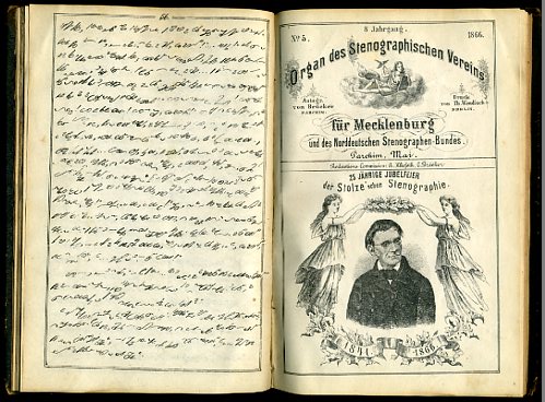 Kliefoth, A. und C. Bröcker:  Organ des Stenographischen Vereins für Mecklenburg und des Norddeutschen Stenographen-Bundes. 8. Jahrgang 1866. Nummer 1 bis 12. 