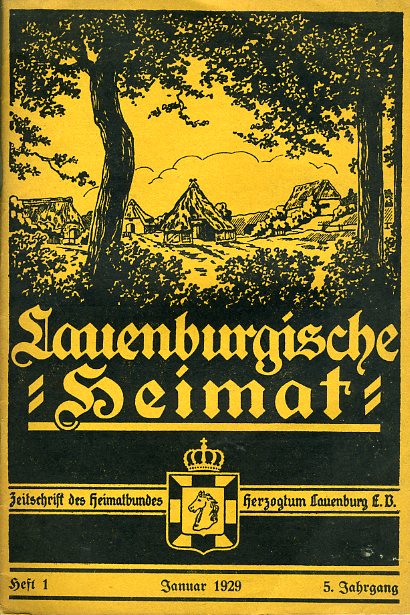   Lauenburgische Heimat. Zeitschrift des Heimatbundes Herzogtum Lauenburg. 5. Jahrgang. Heft 1. 