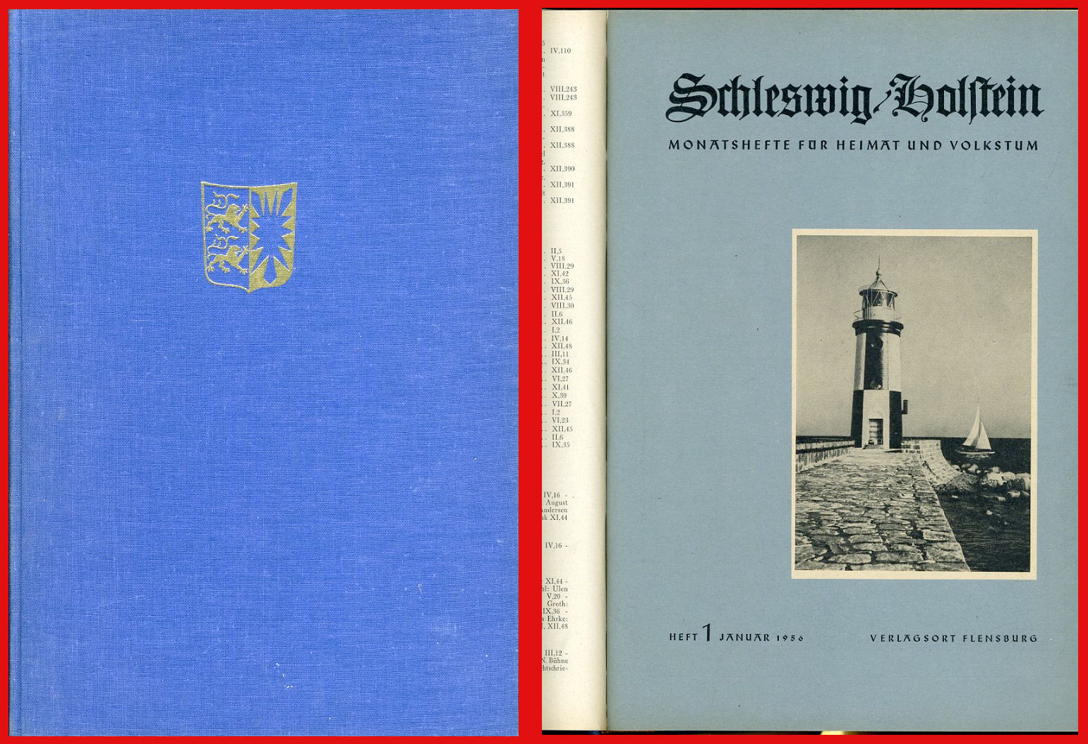Edert, Eduard (Hrsg.):  Schleswig-Holstein. Monatshefte für Heimat und Volkstum 1956. 