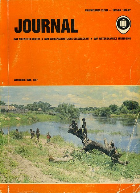   Journal 40 / 41. 1986/87. SWA Wissenschaftliche Gesellschaft. SWA Scientific Society. SWA Wetenskaplike Vereniging. 